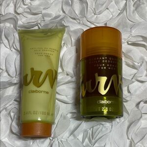 Claiborne Curve Men's Fragrance and Deodorant Duo - Green and Orange
